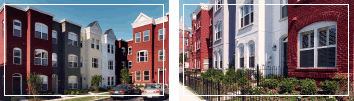 Harrison Square - Garage townhomes at U Street Metro, W and 13th Streets - N.W. Washington, D.C.